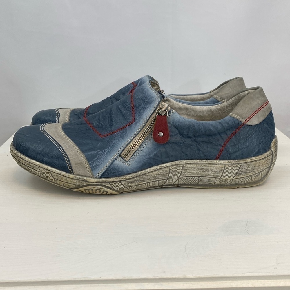 EUC Remonte Leather Blue Shoe Low Rise